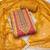 Women's mustard cotton handwork unstitched dress material