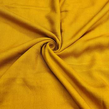 Women's mustard premium roman cotton embroidered unstitched dress material 4