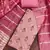 Women's pink silk embroidered unstitched dress material