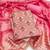 Women's pink silk embroidered unstitched dress material