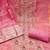 Women's pink silk embroidered unstitched dress material