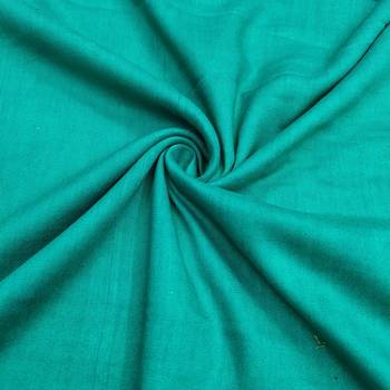 Women's rama blue premium roman cotton embroidered unstitched dress material 4