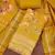 Women's mustard cotton silk embroidered unstitched dress material