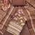 Women's coffee cotton silk embroidered unstitched dress material