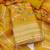 Women's mustard cotton silk embroidered unstitched dress material