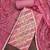 Women's pink silk handwork unstitched dress material