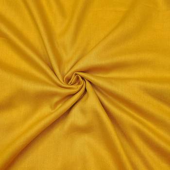 Women's mustard cotton silk embroidered unstitched dress material 4