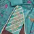 Women's blue silk handwork unstitched dress material