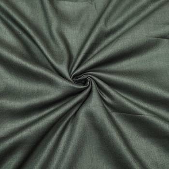 Women's olive cotton silk embroidered unstitched dress material 4