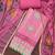 Women's pink premium roman cotton embroidered unstitched dress material