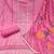Women's pink premium roman cotton embroidered unstitched dress material