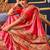 Women's pink soft silk woven saree with unstitched silk blouse piece