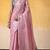 Women's pink tissue silk solid  saree with unstitched silk blouse piece