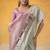 Women's mint tissue silk solid  saree with unstitched silk blouse piece