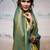 Women's green tissue silk solid  saree with unstitched silk blouse piece