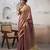 Women's mauve tissue silk solid  saree with unstitched silk blouse piece