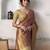 Women's mauve tissue silk solid  saree with unstitched silk blouse piece