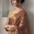 Women's mauve tissue silk solid  saree with unstitched silk blouse piece