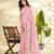 Women's pink linen silk blend woven  saree with unstitched silk blend blouse piece