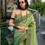 Women's green silk blend woven  saree with unstitched silk blouse piece