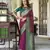 Women's wine soft silk blend zari woven  saree with unstitched silk blend blouse piece
