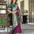 Women's wine soft silk zari woven  saree with unstitched silk blouse piece