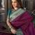 Women's wine soft silk zari woven  saree with unstitched silk blouse piece