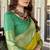 Women's neon soft silk zari woven  saree with unstitched silk blouse piece