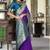 Women's purple soft silk zari woven  saree with unstitched silk blouse piece