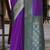 Women's purple soft silk zari woven  saree with unstitched silk blouse piece