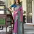 Women's onion soft silk blend zari woven  saree with unstitched silk blend blouse piece