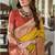 Women's yellow soft silk zari woven  saree with unstitched silk blouse piece