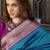 Women's teal soft silk zari woven  saree with unstitched silk blouse piece