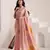 Women's peach soft linen jacquard saree with unstitched silk blend blouse piece