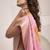 Women's pink soft linen jacquard saree with unstitched silk blouse piece