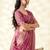 Women's rani silk blend zari woven saree with unstitched silk blouse piece