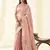 Women's pink silk blend zari woven saree with unstitched silk blend blouse piece