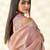 Women's pink silk blend zari woven saree with unstitched silk blouse piece