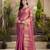 Women's pink tissue silk zari woven saree with unstitched silk blouse piece