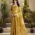 Women's gold tissue silk blend zari woven saree with unstitched silk blend blouse piece
