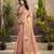 Women's peach tissue silk zari woven saree with unstitched silk blouse piece