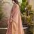 Women's peach tissue silk zari woven saree with unstitched silk blouse piece