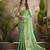 Women's sea green tissue silk zari woven saree with unstitched silk blouse piece