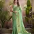 Women's sea green tissue silk blend zari woven saree with unstitched silk blend blouse piece