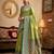 Women's green tissue silk zari woven saree with unstitched silk blouse piece