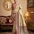 Women's beige tissue silk zari woven saree with unstitched silk blouse piece