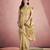 Women's beige tissue silk zari woven saree with unstitched silk blouse piece