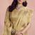 Women's beige tissue silk zari woven saree with unstitched silk blouse piece