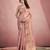 Women's peach tissue silk zari woven saree with unstitched silk blouse piece