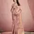Women's peach tissue silk blend zari woven saree with unstitched silk blend blouse piece